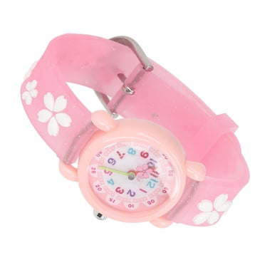 Girls Watches, 3D Colorful Kids Watch Safe Educational  For Over 3 Years Old Pink