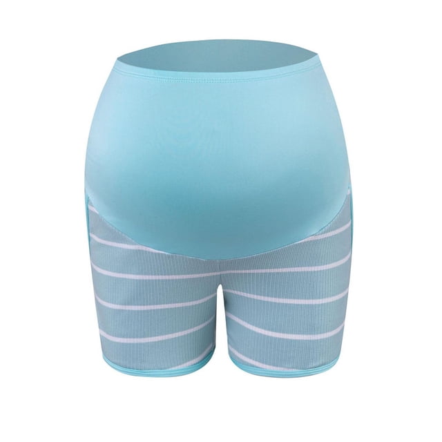 Womens Shorts for Summer Spliced Stretch Abdominal Support Casual Maternity