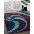 thumbnail image 2 of Ahgly Company Tapis d'Intérieur Rectangle Abstrait Violet Lis Violet, 2' x 3', 2 of 6