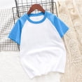 thumbnail image 4 of MeetoTime 3PC Kids Cotton Breathable Short Sleeve Basic Tees Solid Color Round Neck T-shirt for Boys Girls, 4 of 5