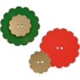 thumbnail image 3 of Mibo 8pcs Nylon Resin - Daisy Shape - Festive Holiday Button - 36L(22mm) - 2 Hole - Gold Glitter, 3 of 4
