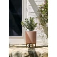 thumbnail image 2 of Veradek Demi Series Raised 12" Plastic-Stone Planter - (Terracotta/Brown, 1 Pack), 2 of 10