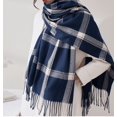 thumbnail image 1 of 1PCS Foulard Chaude à Carreaux Bleue d'Hiver, 1 of 2
