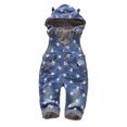 thumbnail image 1 of KIDSCOOL SPACE Baby Denim Overall,Hooded Little Kid Jean Jumper,Light Blue,3-4 Years, 1 of 5