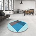 thumbnail image 4 of Ahgly Company Machine Washable Indoor Rectangle Transitional Steel Blue Area Rugs, 8' x 12', 4 of 7