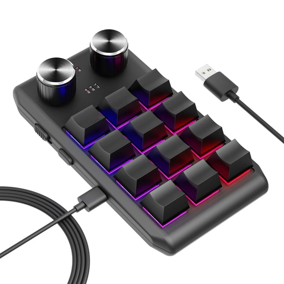 Wireless one-handed gaming keyboard custom macro keyboard 12-key uwBT red switch hot-swappable for gaming and design PS 3D MAX AE AI custom keyboard