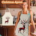 thumbnail image 2 of 1 Pce Parent Adulte la Famille Cuisine Noël Imprimé Lin Tabliers de Famille, 2 of 3
