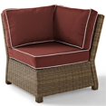 thumbnail image 1 of Afuera Living Fauteuil d'Angle de Patio Moderne en Osier, Brun et Sangria, 1 of 7