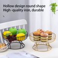 thumbnail image 4 of Fruit Tray Storage Basket Iron Platter Workmanship Household Accessories Decorations Wedding Accessory Ornamental Black Small, 4 of 9