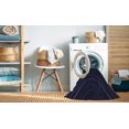 thumbnail image 2 of Ahgly Tapis d'Intérieur Lavable en Machine Carré Noir Nuit, 8 Pieds Carré, 2 of 7