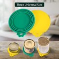 thumbnail image 3 of Baohd Cute Practical Reusable Lid For Seal Cover Safe And Non-toxic Convenient And Portable Canned Lid yellow+spoon+green 1Set, 3 of 5