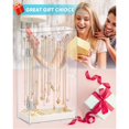 thumbnail image 2 of Riforla Acrylic Necklace Display Stand Desktop Jewelry Organizer Box with Door Bracelet Storage Rack Jewelry Box Clear, 2 of 9