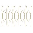 thumbnail image 1 of Unique Bargains Crochets Muraux Décoratifs Invisibles Plaqués Zinc, 8 Pieds L, 5 Pcs, 1 of 3