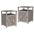 thumbnail image 1 of VEANERWOOD Table de Chevet Style Ferme avec Station de Recharge, Table d'Appoint Rustique pour Chambre avec Rangement, Gris Rustique, 1 of 2