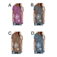 thumbnail image 4 of yingyy T-shirt pour Femme Imprimé Blouse Décontractée à Manches Courtes Col Rond Haut, Bleu, P Bleu m, 4 of 5