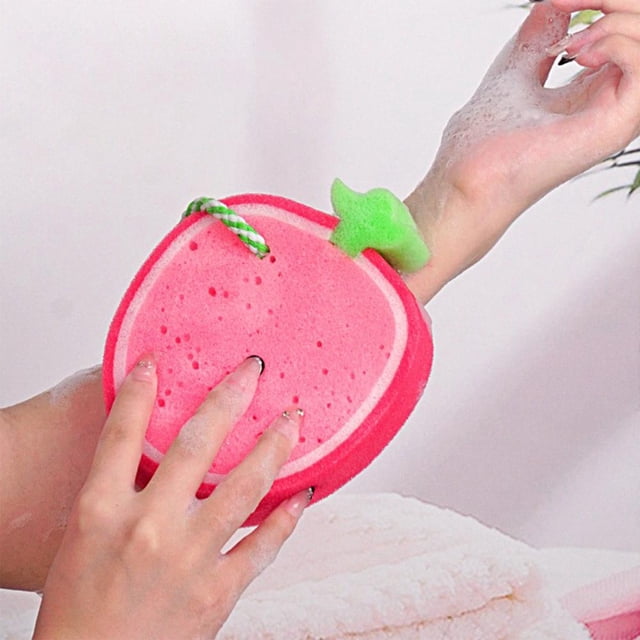 Strawberry-Pattern Nanoscale Sponge for Deep Cleaning, Reusable Scouring Pad for Sinks, Bathtubs, and Appliances, Non-Toxic Scratch-Free Abrasive Surface