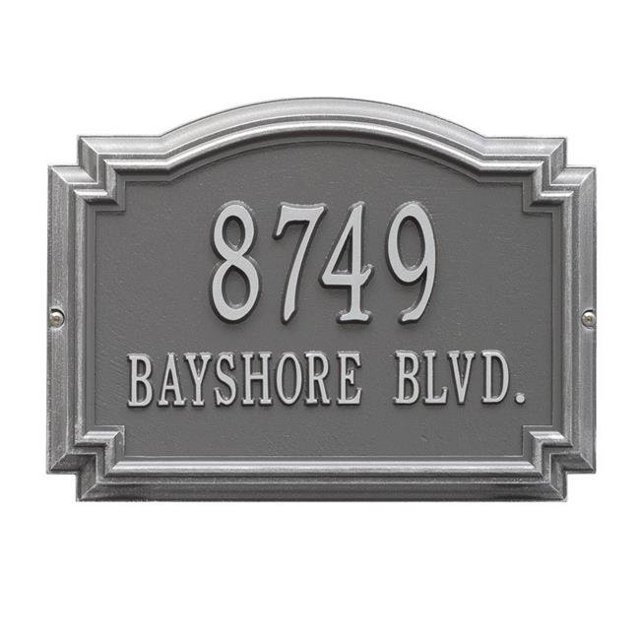 Whitehall 1291PS Williamsburg - Standard Wall - Two Line- Pewter/Silver