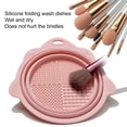 thumbnail image 4 of Brush Cleaning Mat Different Gear Design with Hanging Hole Foldable Silicone Brush Cleaner Bowl Scrubber Home Use, 4 of 8