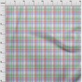 thumbnail image 4 of oneOone Viscose Chiffon Medium Blue Fabric Check Brush Stroke Fabric For Sewing Printed Craft Fabric By The Yard 42 Inch Wide, 4 of 4