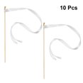 thumbnail image 4 of CIMAXIC 10pcs White Wedding Delicate Ribbon Streamers Fairy Stick Cheer Props Party Supplies Favors With Golden Bell Random Style,11.81"X0.2"X0.2", 4 of 5