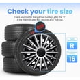 thumbnail image 3 of Alpena Austin Black & Silver Wheel Covers – Set of 4, European-Made Hubcaps – 16-Inch Universal Fit, 3 of 8