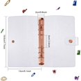 thumbnail image 5 of Jinsinto 2-Ring Clear Binder Covers, Personal A6 Transparent PVC Binder Cover Notebook Shell Round Ring Binder Cover, Refillable Loose Leaf Journal, 5 of 5