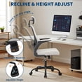 thumbnail image 3 of BeesClover Office Desk Chair with High Back Mesh, Adjustable Headrest and Lumbar Support, Flip-Up Armrests – Rolling Computer Chair for Home Office, Study, 3 of 8