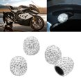 thumbnail image 4 of Stem Air Cover, Shiny Bling Valve Stem  4 Pcs  For Car For Motorcycle Silver,Black,Pink,Red, 4 of 8