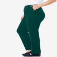 thumbnail image 4 of CHOK Plus Size 7-Day Knit Straight Leg Pant Stretch Elastic Waist Petite & Tall - 3X  Navy, 4 of 6