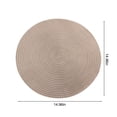 thumbnail image 3 of PVC Insulation Placemat 14.96 in x 14.96 in x 0.19 in – Gold or Silver Hollowed-Out Design, Non-Slip, Double-Thick, Reversible, Easy-Clean Kitchen Table Mat, 3 of 7