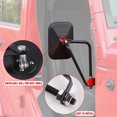 thumbnail image 4 of Rear View Mirror, 2Pcs 7.7inch Car Rearview Mirrors Fits for   CJ YJ TJ JK JL Door Hinge Mirrors, 4 of 8