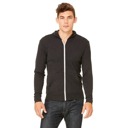 Bella + Canvas Unisex Triblend Full-Zip Lightweight Hoodie
