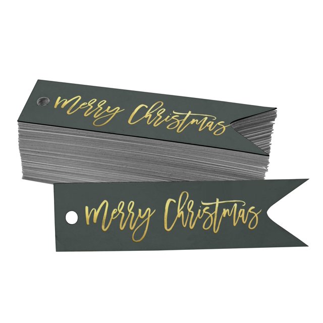 Inkdotpot Gold Foil Paper Hang Tags Merry Christmas Favor Tags 50 Pieces