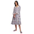 thumbnail image 4 of Moomaya Chemise de Nuit Évasée en Coton pour Femmes, 4 of 6