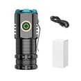 thumbnail image 1 of Mini Lampe de Poche LED Rechargeable 2000 Lumens USB-C Super Lumineuse Longue Portée Lampe à 3 Yeux Compacte pour Usage Extérieur Randonnée Camping avec Queue Magnétique et Pince de Poche, 1 of 2