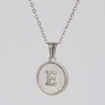 thumbnail image 1 of Colliers, Collier Lettre Coquille Mignonne pour Filles, Pendentifs Pièce pour Filles en Acier Inoxydable Colliers Initiale pour Femmes Bijoux Rond, 1 of 7