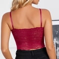 thumbnail image 4 of AWZXDE Soutien-Gorge en Dentelle pour Femmes, Bandeau Rembourré avec Bretelles Réglables, Grande Taille, Soutien-Gorge Enveloppant pour Usage Polyvalent, Rouge, 4 of 6