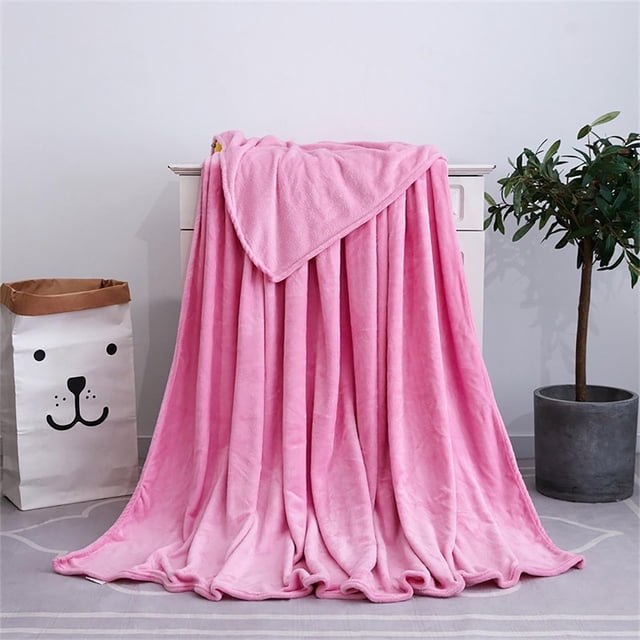 Solid Color Blanket Fleece Blanket Fleece Gift Yoga Cover Blanket French Fleece Blanket