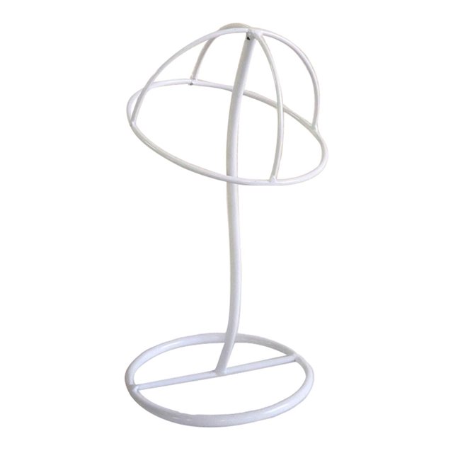 Baohd 12'' Metal Wigs Holder Stand Caps Hanger Rack Display Hats Holder White
