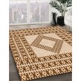 thumbnail image 3 of Ahgly Company Tapis Rond Lavable en Machine Intérieur Transitionnel Acajou Brun, 6 Pieds Rond, 3 of 7