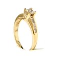 thumbnail image 2 of 7/8ct Yellow Gold Princess Square Cut Diamond Accent 14K Gold, 2 of 4