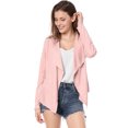 thumbnail image 3 of INSPIRE CHIC Veste en Faux Suède pour Femme à Manches Longues, devant Drapé, Vestes de Moto, 3 of 4