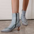 thumbnail image 3 of B91xZ Bottes de Motard pour Femmes Bottes de Combat Lacets Bottines, Bleu 7, 3 of 5