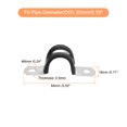 thumbnail image 2 of Unique Bargains 22Pack 25/32' Cable Clamp U Shape Stainless Steel Rubber Cushioned Pipe Strap, 2 of 5