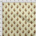 thumbnail image 3 of oneOone Viscose Jersey Fabric Leaves & Floral Block Print Fabric BTY 60 Inch Wide, 3 of 5