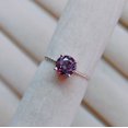 thumbnail image 1 of Created Alexandrite Ring, 925 Sterling Silver Ring, Alexandrite Ring, Color Change Stone Ring, Round Cut Alexandrite Ring, Ring for Gift Wedding Gift, 1 of 3
