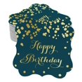thumbnail image 1 of Inkdotpot Real Gold Foil Bracket Shape Paper Hang Tags Happy Birthday Favor Tags Pack Of 50, 1 of 1