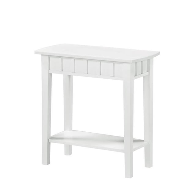 Pemberly Row Table d'Appoint Moderne / Contemporain en Fini Bois Blanc