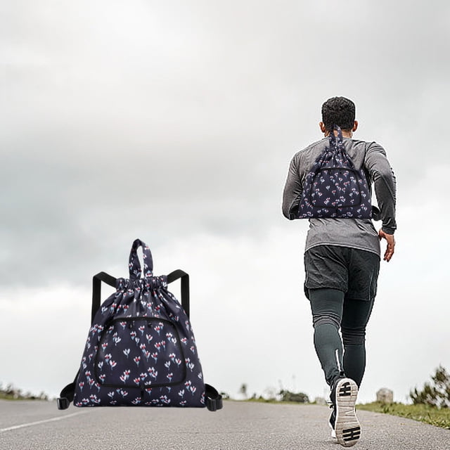 Dvkptbk Drawstring Backpack Common Drawstring Bag Folding Storage Bag Sports Fitness Bag Drawstring Pocket Travel Backpack