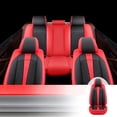 thumbnail image 3 of Maidao Car Seat Covers for Buick for Lucerne 2006-2011 5 Seats Leather Waterproof Front Rear Cushion Protector Full Set Black and Red, 3 of 8